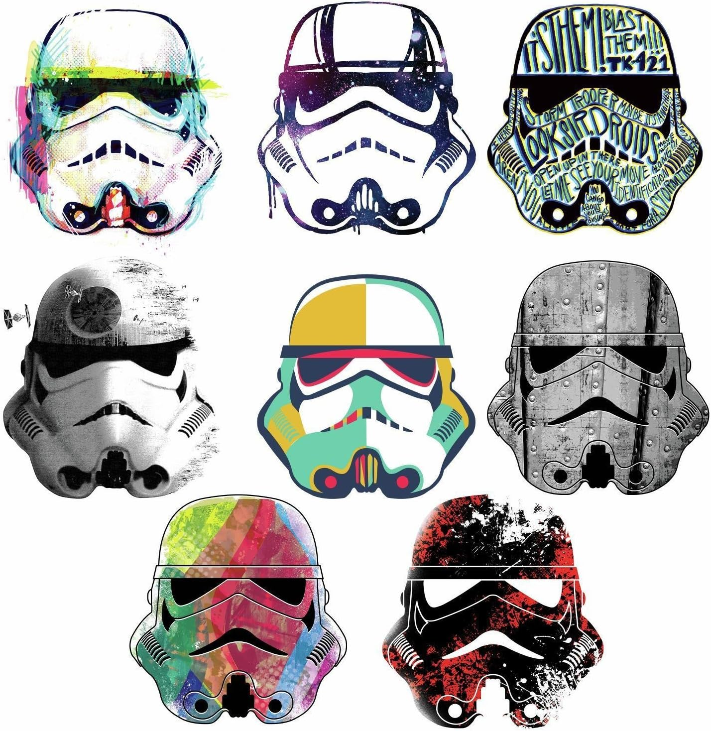 Roommates Star Wars Artistic Storm Trooper Heads Peel and Stick Wall Decals by Roommates, RMK3591SCS