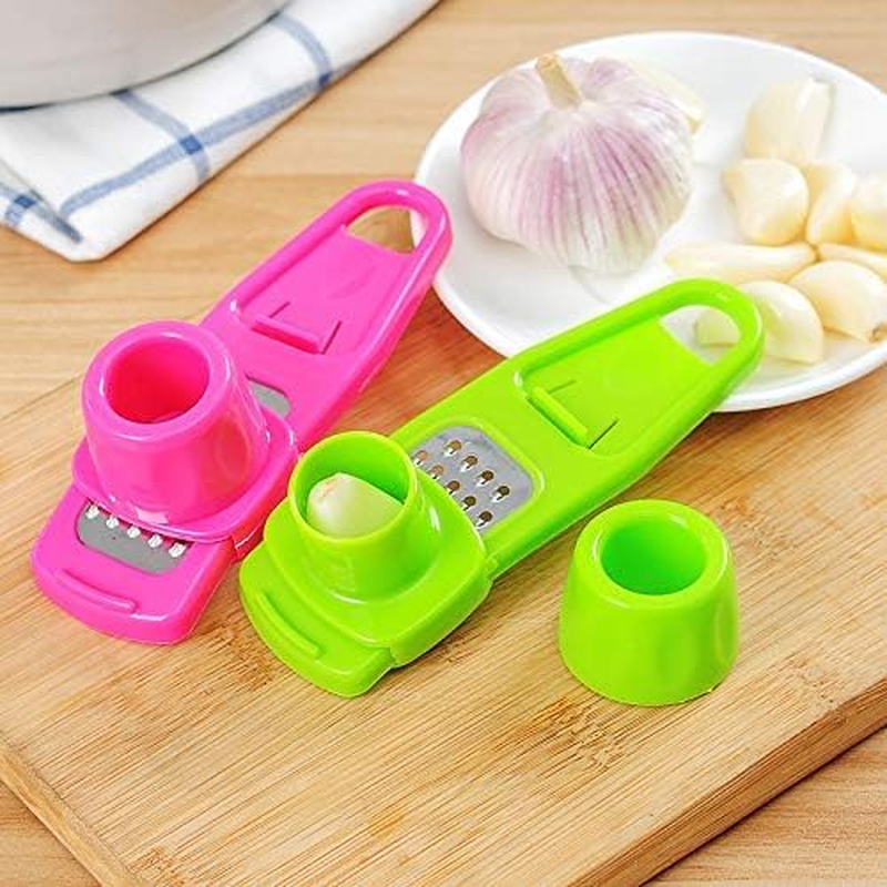 4 Pack Ginger Garlic Grinding, Small Hand Grinder for Garlic, Mini Food Chopper Dicer, Garlic Press Hand Specialty Tools Multi Functional Gadgets for Kitchen ﻿ image number 3