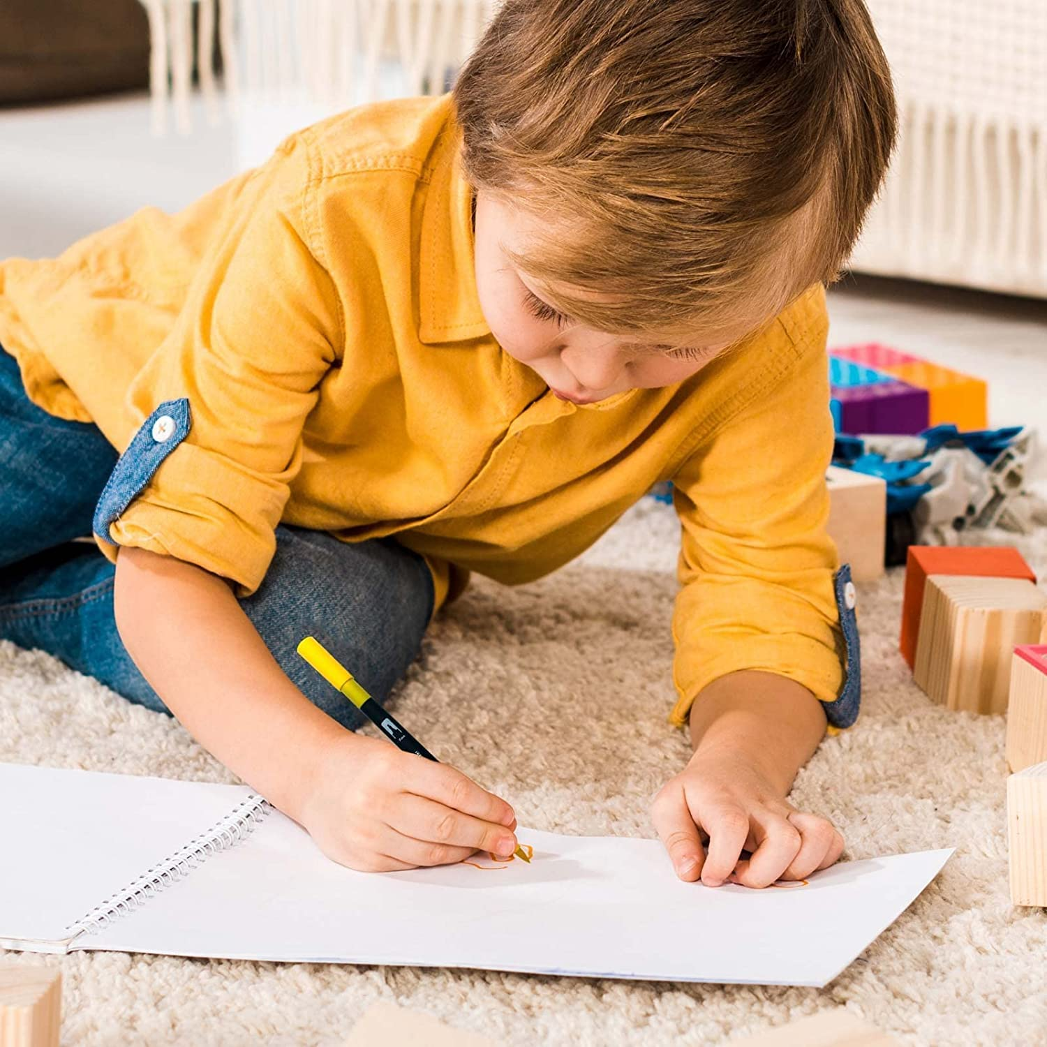 ZDY Dual Brush Pen Art Markers,12 Colored Highlighter Pen Brush and Fine Tip Markers for Kids Adult Coloring Books Bullet Journals Planners, Note Taking Coloring Writing, DIY Card Making image number 3