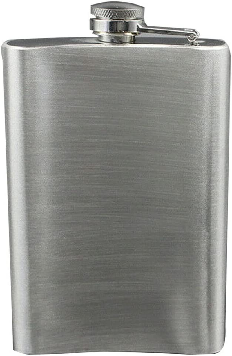 Ariv Hommey Stainless Steel Hip Flask Liquor Alcohol Whisky Whiskey Flask Silver Bottle Small Mini Pocket Hip-Flask Drink 9Oz image number 1