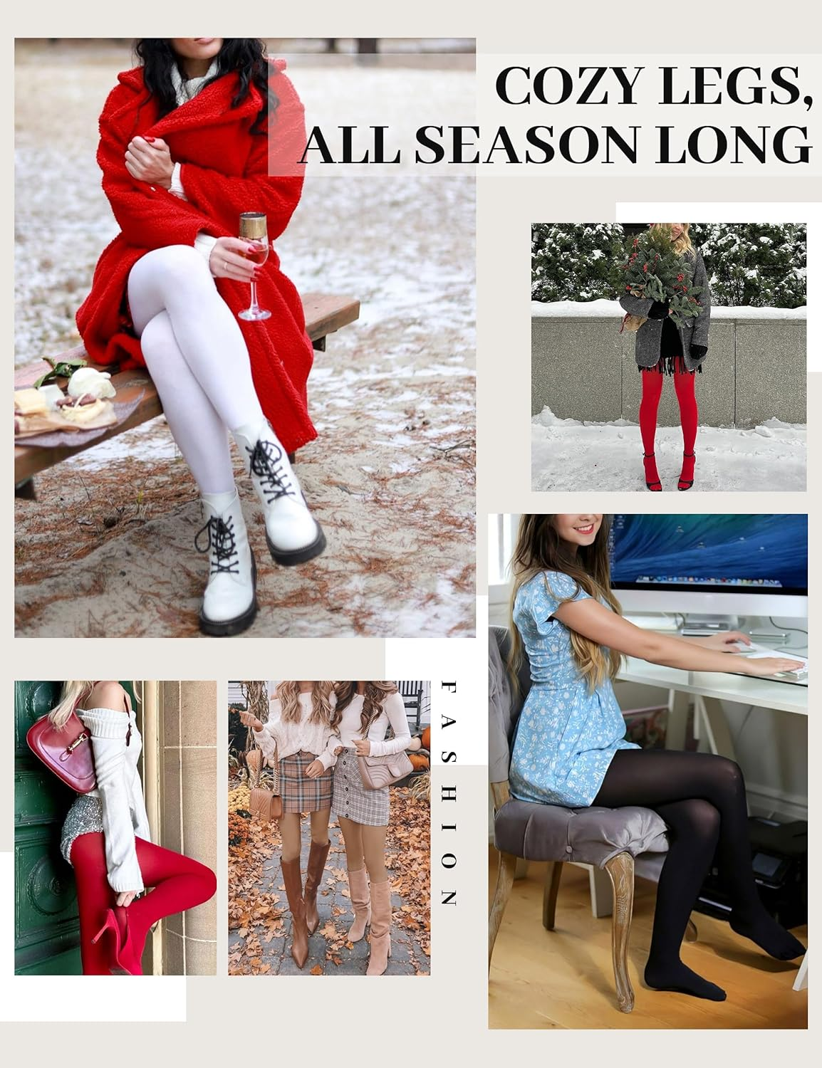 20D/80D Tights for Women Opaque Black High Waisted Stockings Womens Footed Pantyhose with Reinforced Toe image number 1