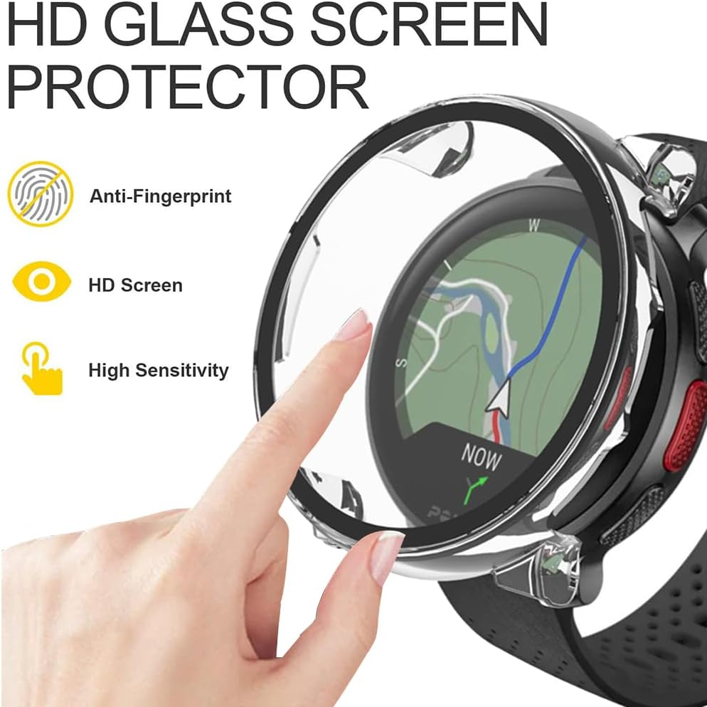 Akanry [Pack of 2 Hard Case Compatible with Vantage V3 with Screen Protector, 9H Hardness Hard PC Tempered Glass Thin Case, 2 Transparent image number 2