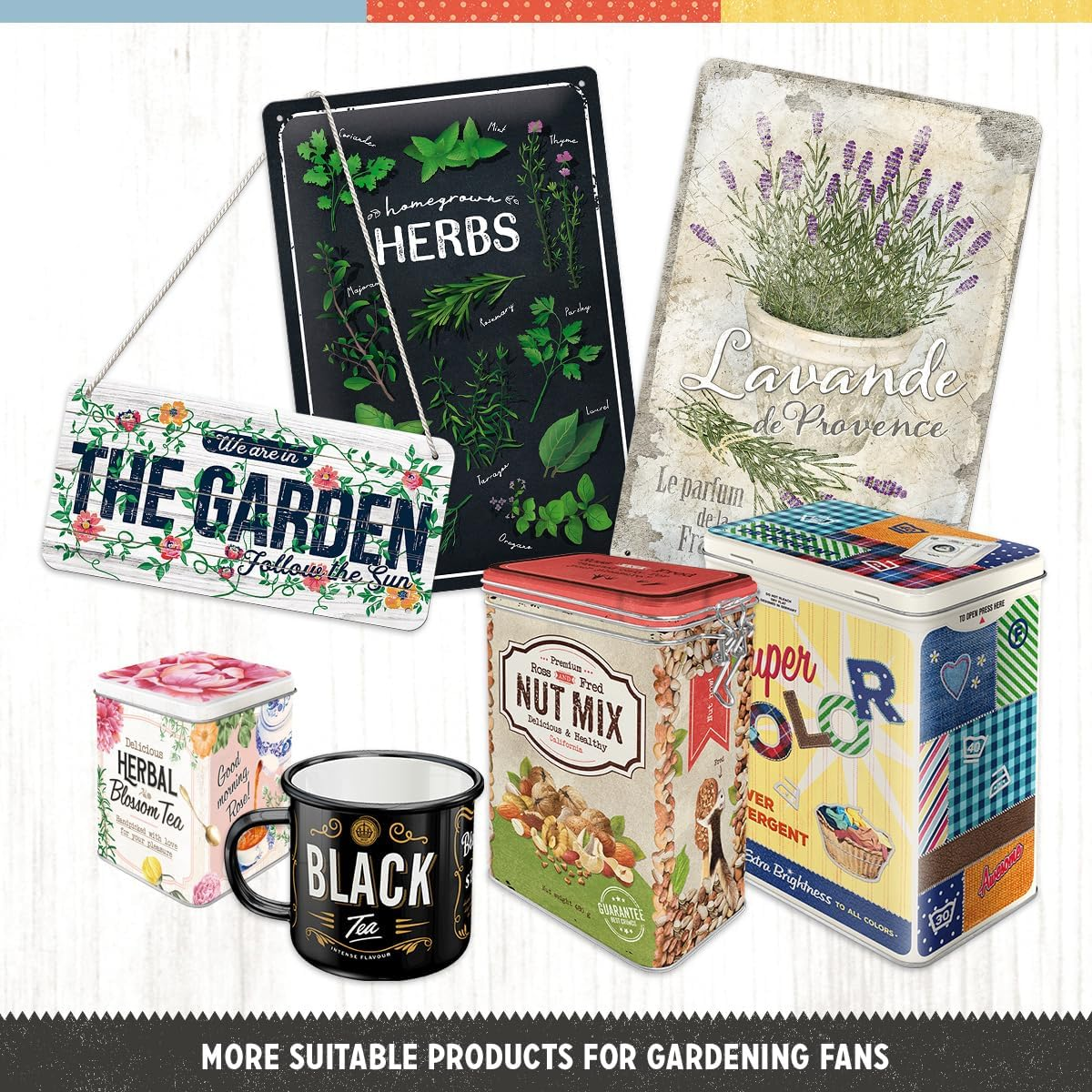 Nostalgic-Art Retro 2.5 Litre Flat Storage Jar Cookies 'N' Biscuits - Kitchen Gift Idea Tin Tin with Lid Vintage Design image number 5