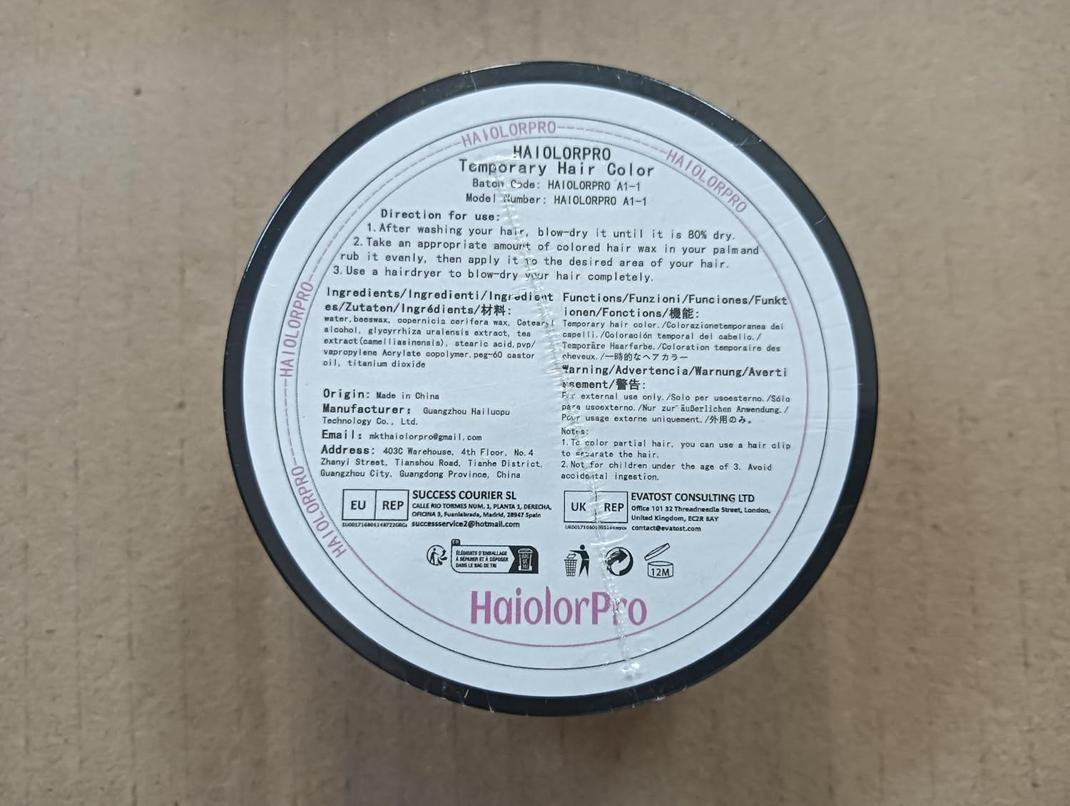 Haiolorpro White Hair Color Wax Temporary Washable, White Hair Dye for Kids, Hair Makeup Paint Wax for Parties or Cosplay, Hair Coloring Products No Messy (White)