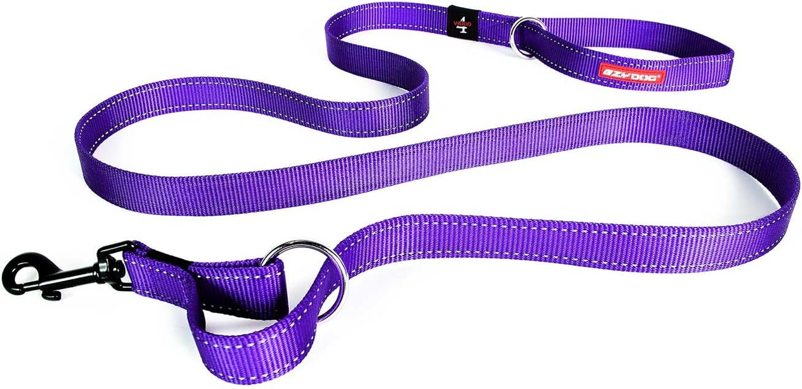 Ezydog Vario 4 Multifunction Dog Leash - 25Mm Nylon Webbing Lead for Medium & Large Dogs - 4 Leashes in 1, Soft, Comfortable, Reflective, Carbon Snap Clip, (75Mm - 180Cm, Blue) - Camo image number 5