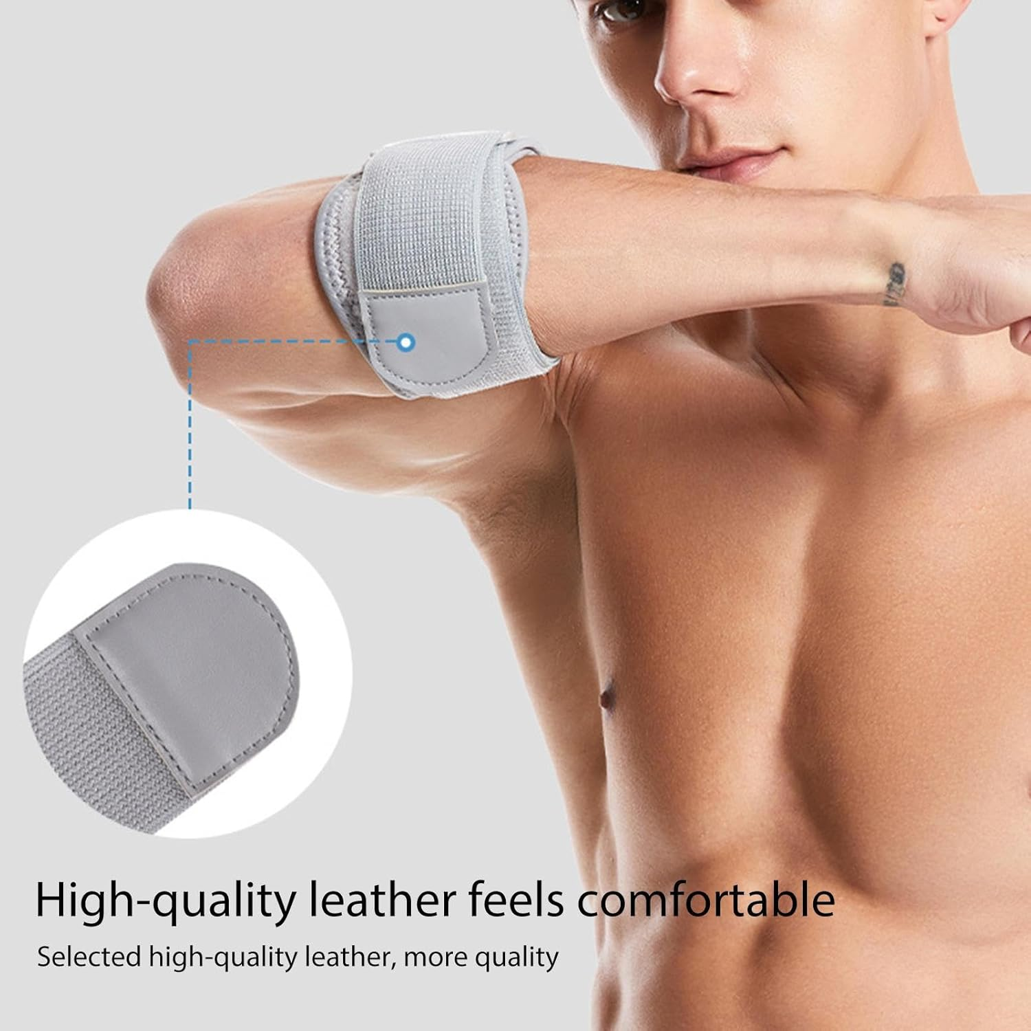 Tennis Elbow Sleeve | Tennis Compression Elbow Protector - Adjustable Arm Protector Wrap, Elbow Support Brace Protector Pad for Basketball, Golf, Volleyball Zankie image number 4