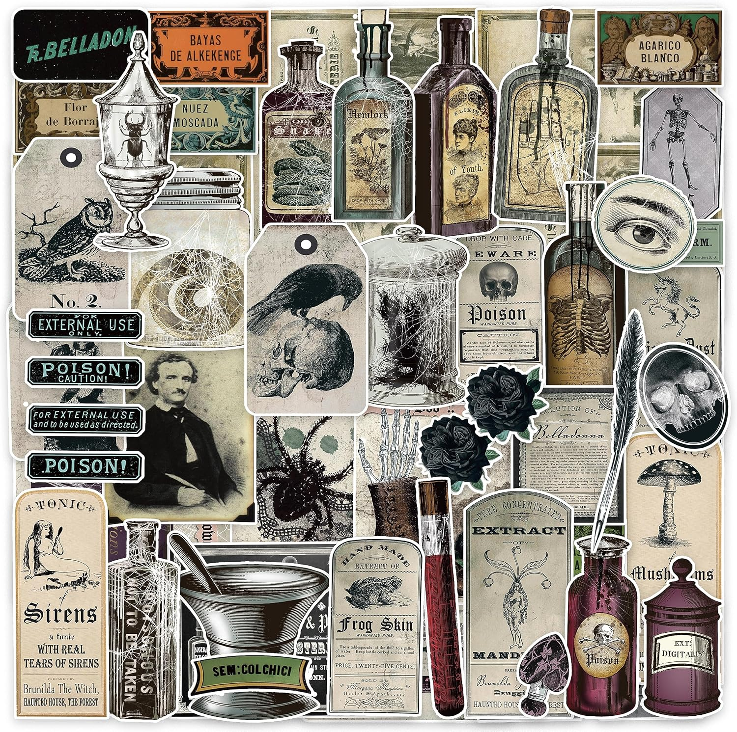 Prstincol 300 Pcs Vintage Travel Stickers Ticket Stickers for Journaling,Luggage Stickers Stub Stickers Vintage Stickers for Junk Journal Crafts Laptop Water Bottle Album Scrapbook