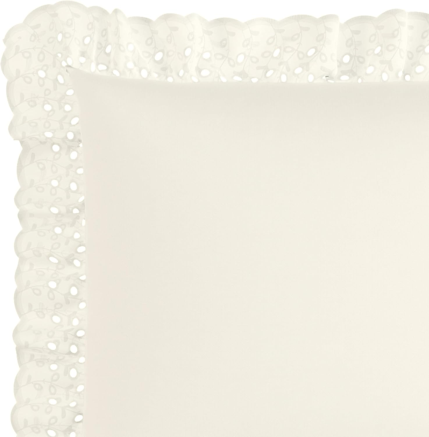 Fresh Ideas Eyelet Ruffled Pillow Sham Euro, Ivory image number 2