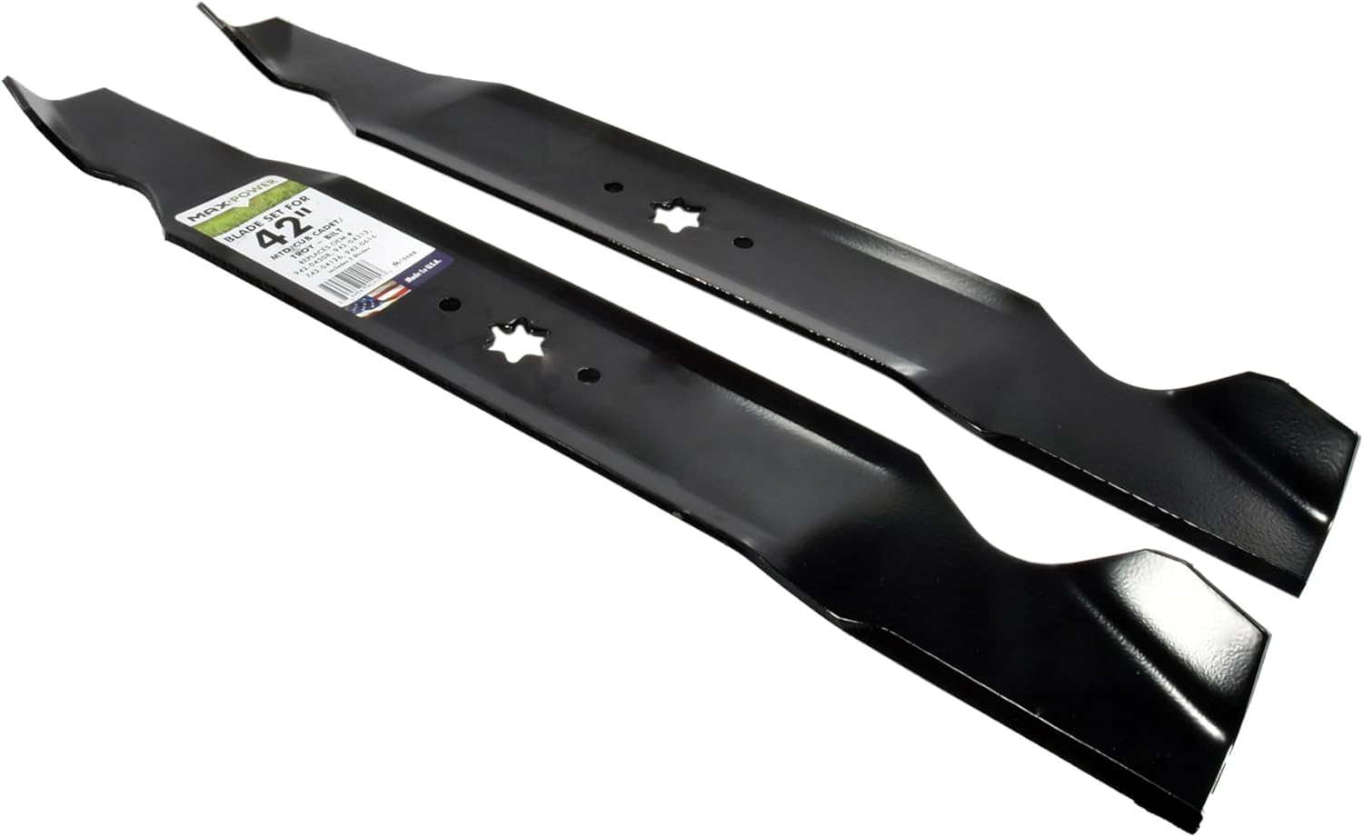 Maxpower 561548B 2-Blade Set for 42 Inch Cut Mtd/Cub Cadet/Troy Bilt Many Others, Replaces OEM #'S 42-04126, 742-04308, 742-0616 image number 6