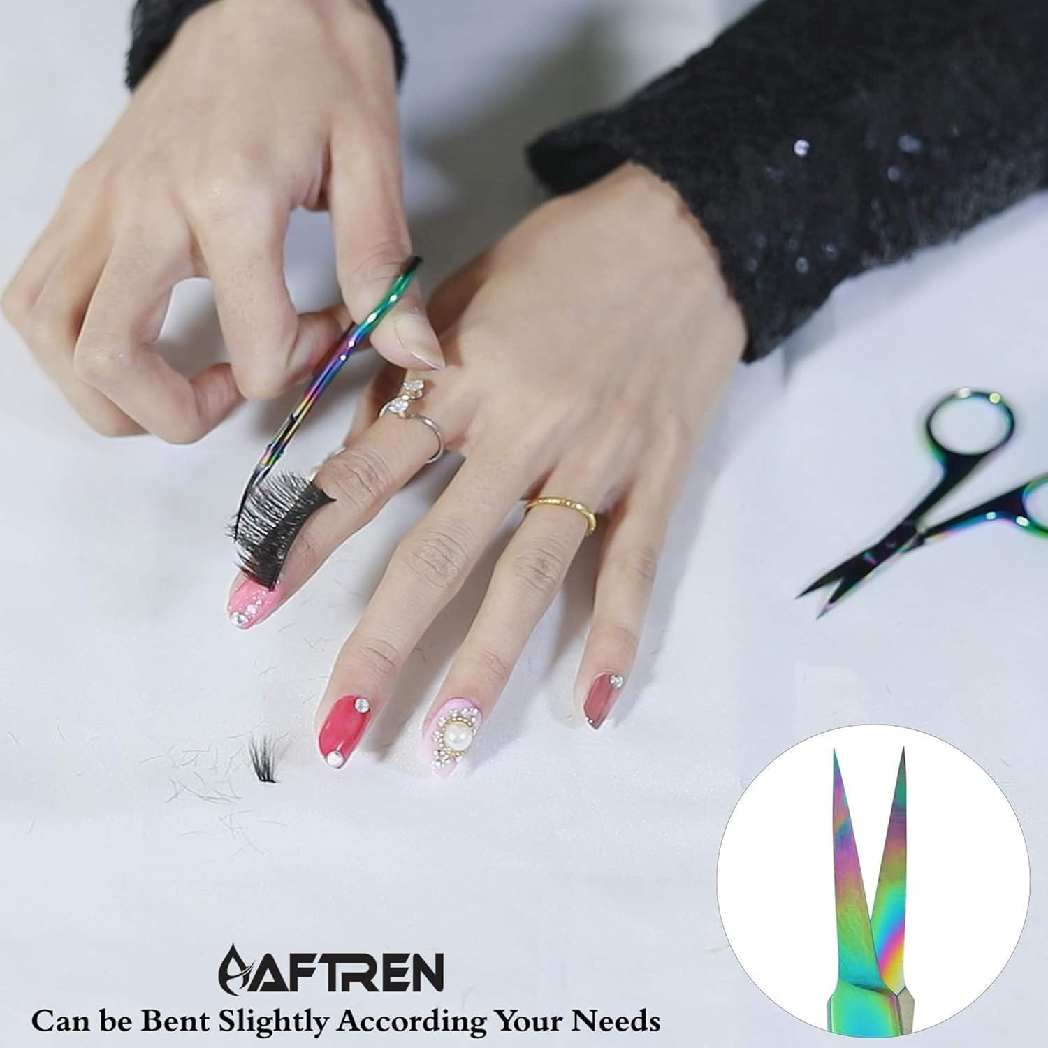 Professional Stainless Steel Cuticle Scissors, Eyebrow Scissors, Eyelashes and Moustache Scissors, Manicure Scissors and Nail Scissors for Kids for Men, Women and Girls image number 4