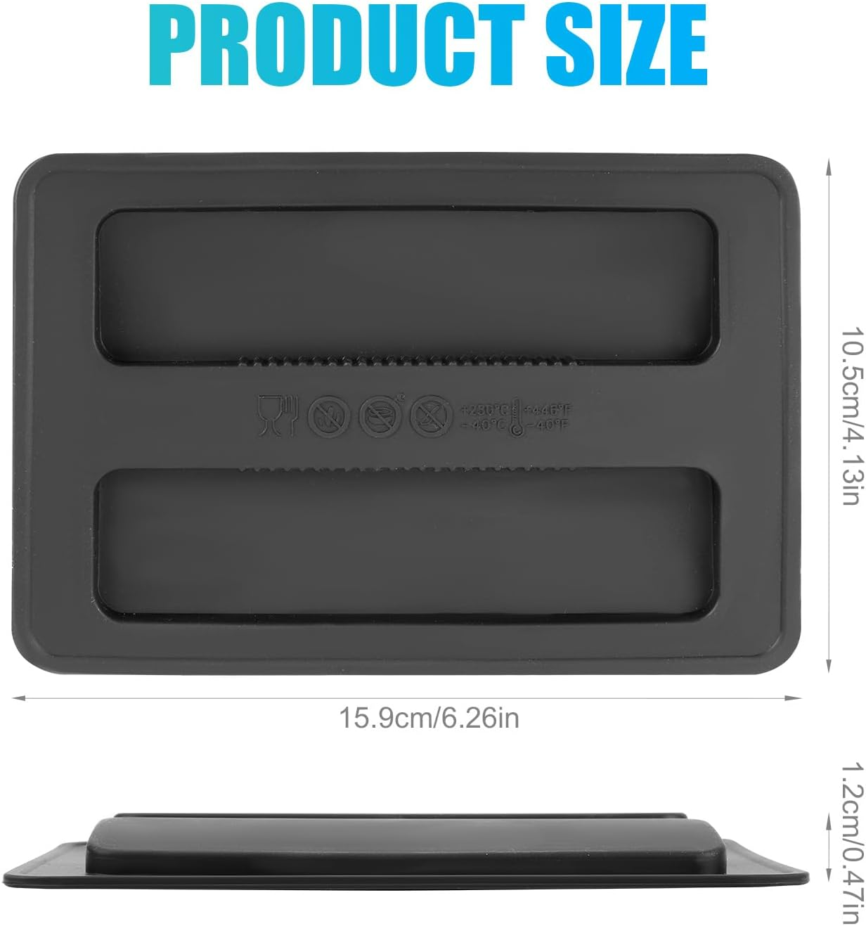 2Pcs Toaster Cover, Black Silicone Toaster Lid 2 Slices Dust Cover for Bread Machine Top Cover for Toaster for Baking Supplies image number 3