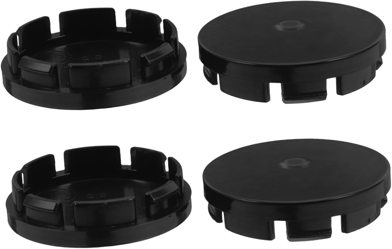 4Pcs Wheel Center Caps Plastic Hub Caps for Rim Modification Black Wheel Center Covers for Car Aesthetic Enhancement