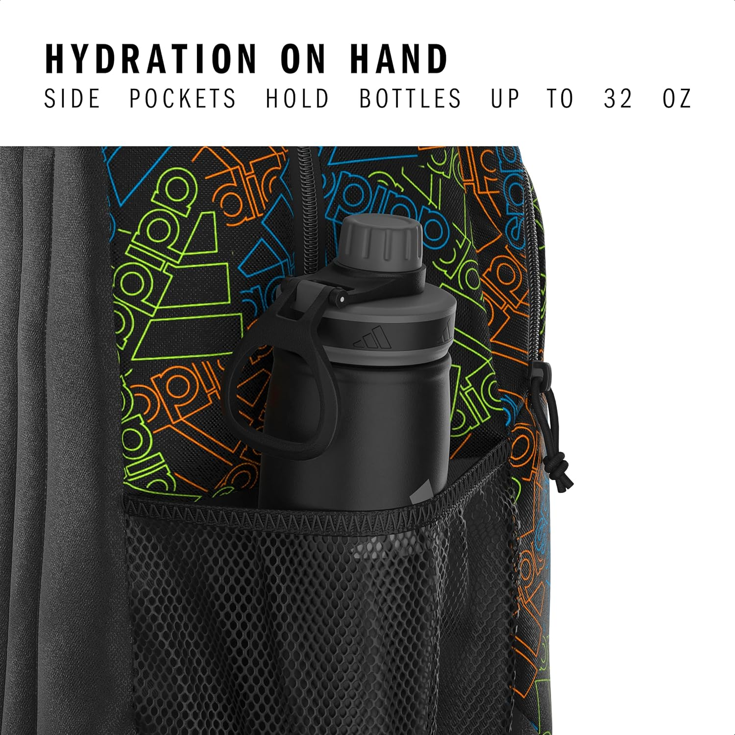 Adidas Originator Small Backpack for Men and Women, Athletic Book Bag with Laptop Sleeve - Adi Haze Clear Pink/Clear Pink/Grey Four image number 2