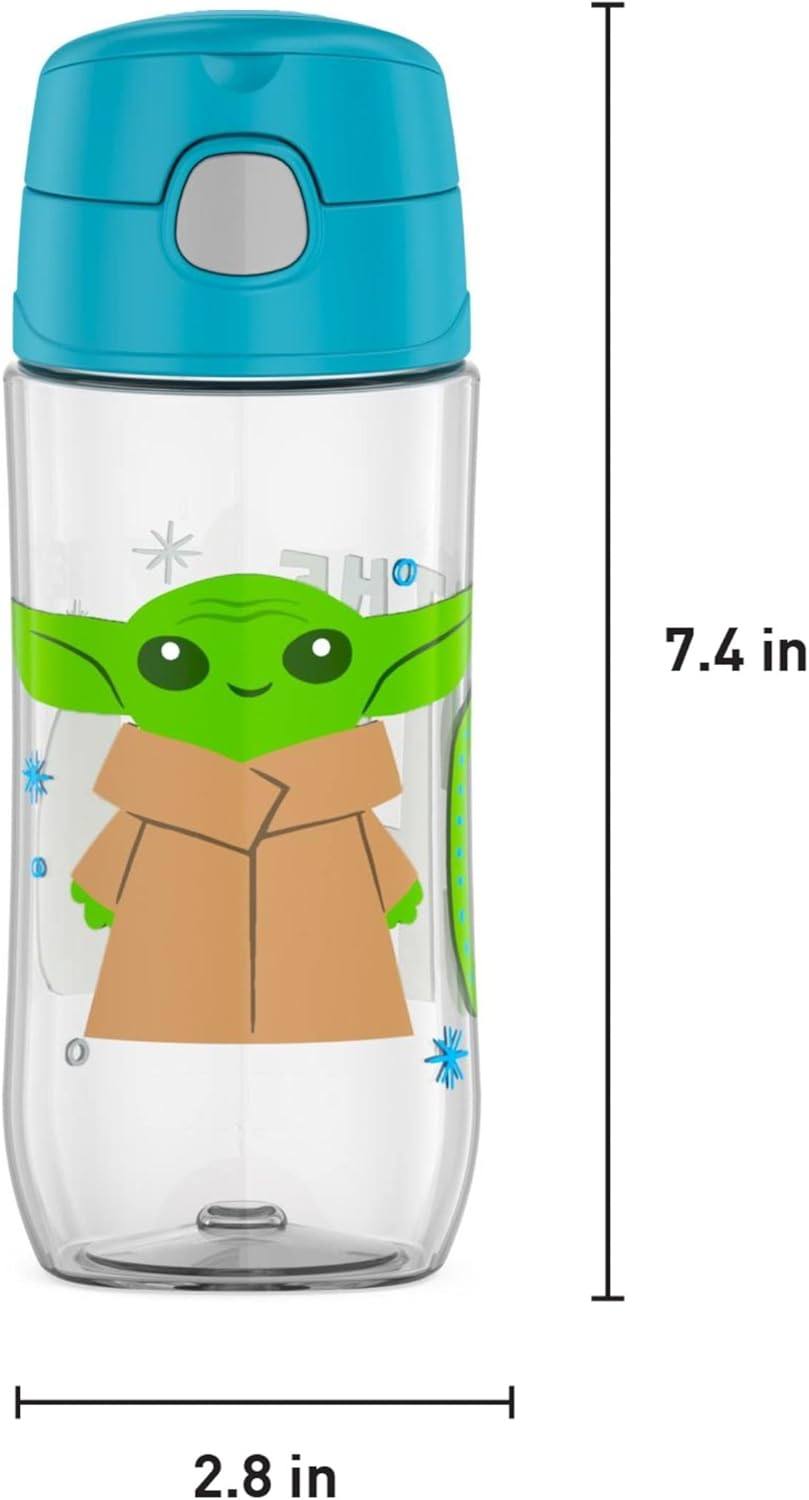 THERMOS FUNTAINER 16 Ounce Plastic Hydration Bottle with Spout, Mandalorian image number 1