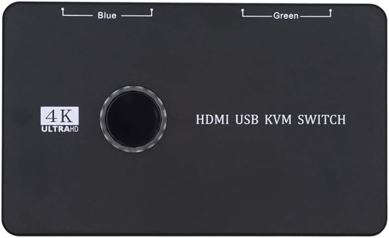 Cablecc KVM USB 2.0 & HDMI 4K Switch Selector Dual Pcs Sharing Monitor HDTV USB Port Keyboard Mouse Scanner Printer image number 2