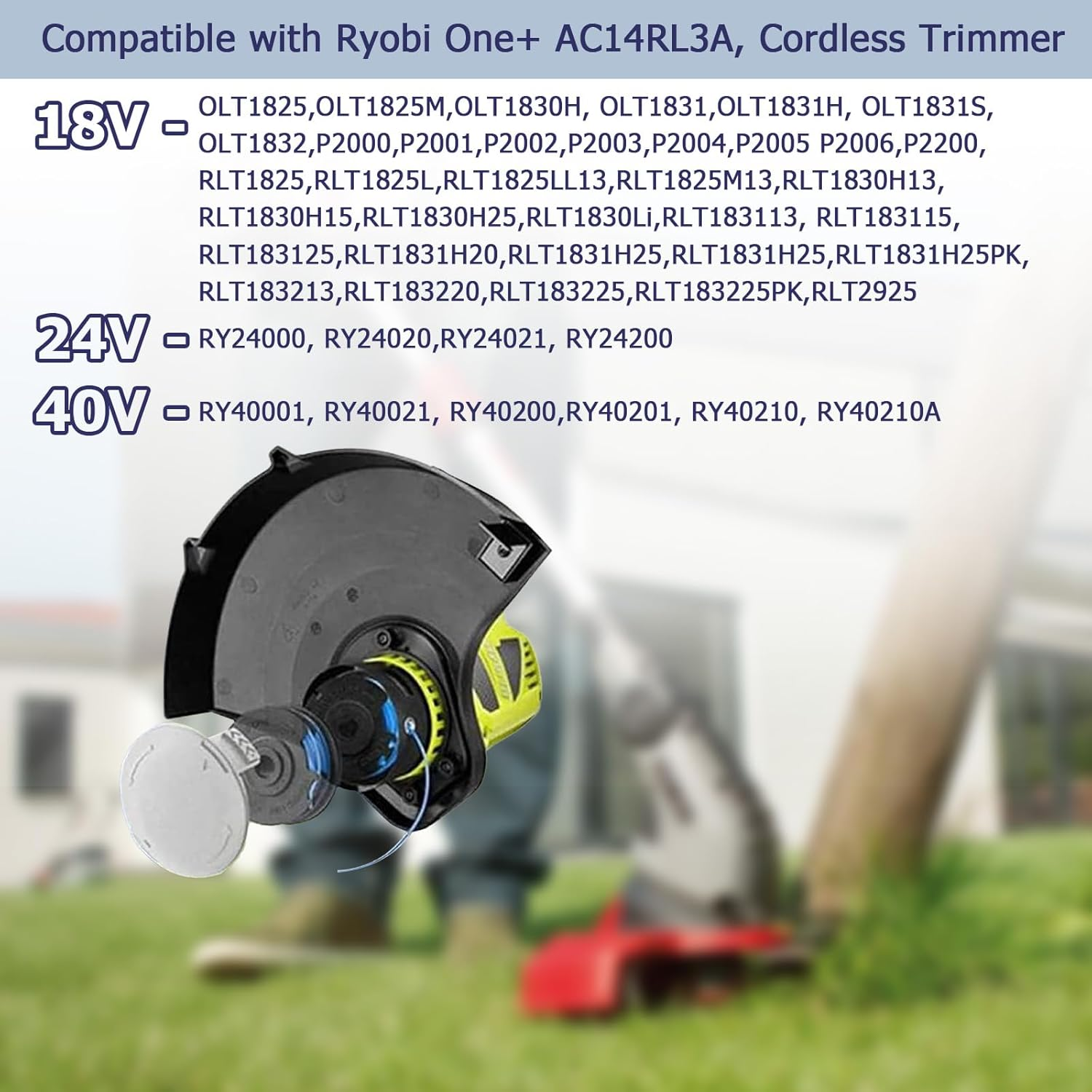 11FT 0.065" String Trimmer Line for Ryobi Strings Trimmers Refill, Replacement for Ryobi One+Ac14Rl3A 18V 24V 40V Cordless Weed Eater Spool - Durable & Compatible image number 4