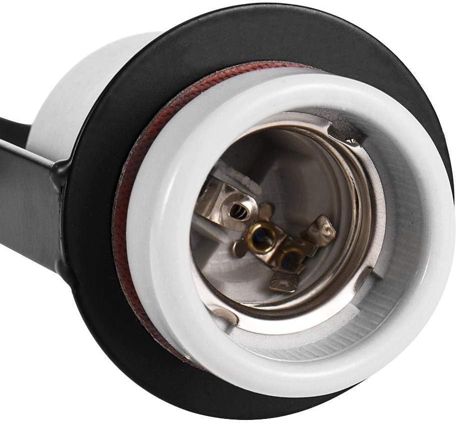 Reptile Ceramic Heat Holder, Pet Heater Bracket, Heat Emitter Light Fixture for Heat Lamp Bulb, Amphibian Pet Terrariums Habitat Lizard Tortoise (Timing Control) image number 1