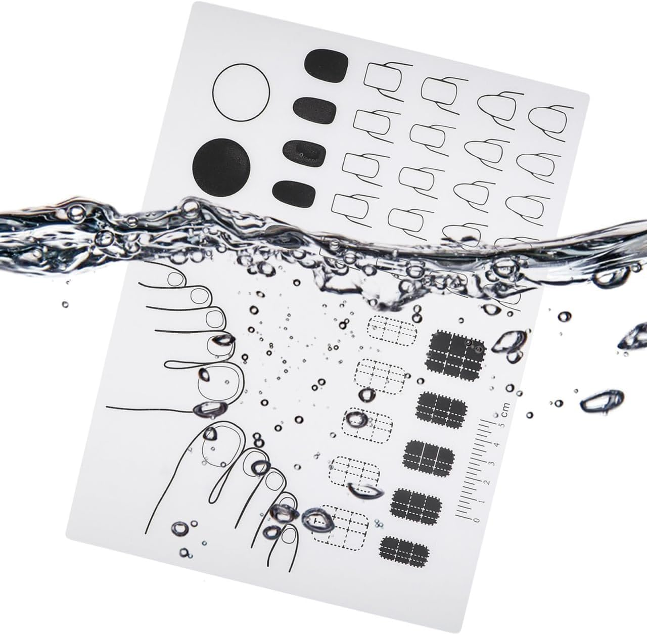 FRCOLOR Acrylic Manicure Mat Nail Table Pads Silicone for Techs Training Art Practice - As Shown image number 4