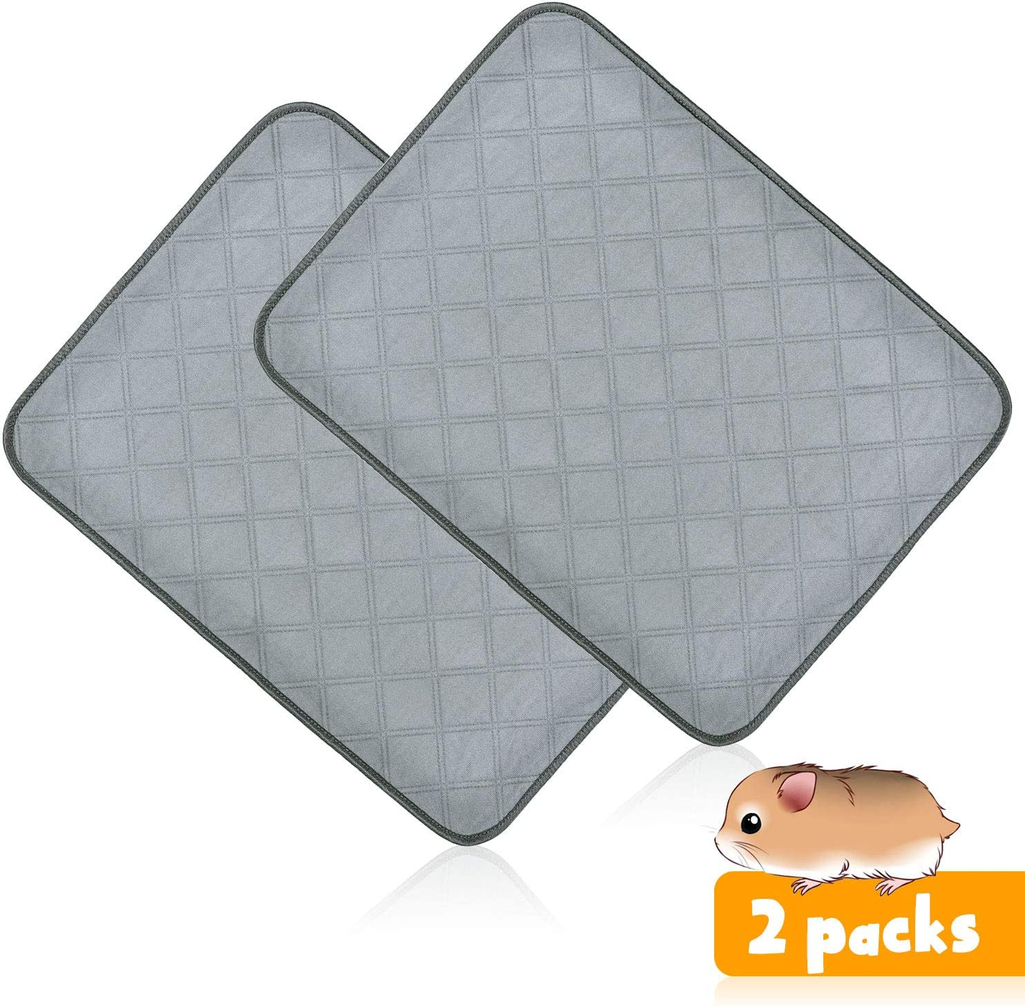 BWOGUE Guinea Pig Fleece Cage Liners, 2 Pack Washable Guinea Pig Pee Pads, Waterproof Reusable& anti Slip Guinea Pig Bedding Super Absorbent Pee Pad for Small Animals image number 2