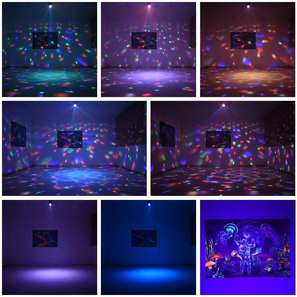 CTDZLED Disco Ball Party Lights Sound Activated Strobe DJ Stage Lighting for Indoor Room Outdoor Dance Floor Parties Birthday Rave Home Karaoke Halloween Christmas Wedding Show Bar Club image number 3