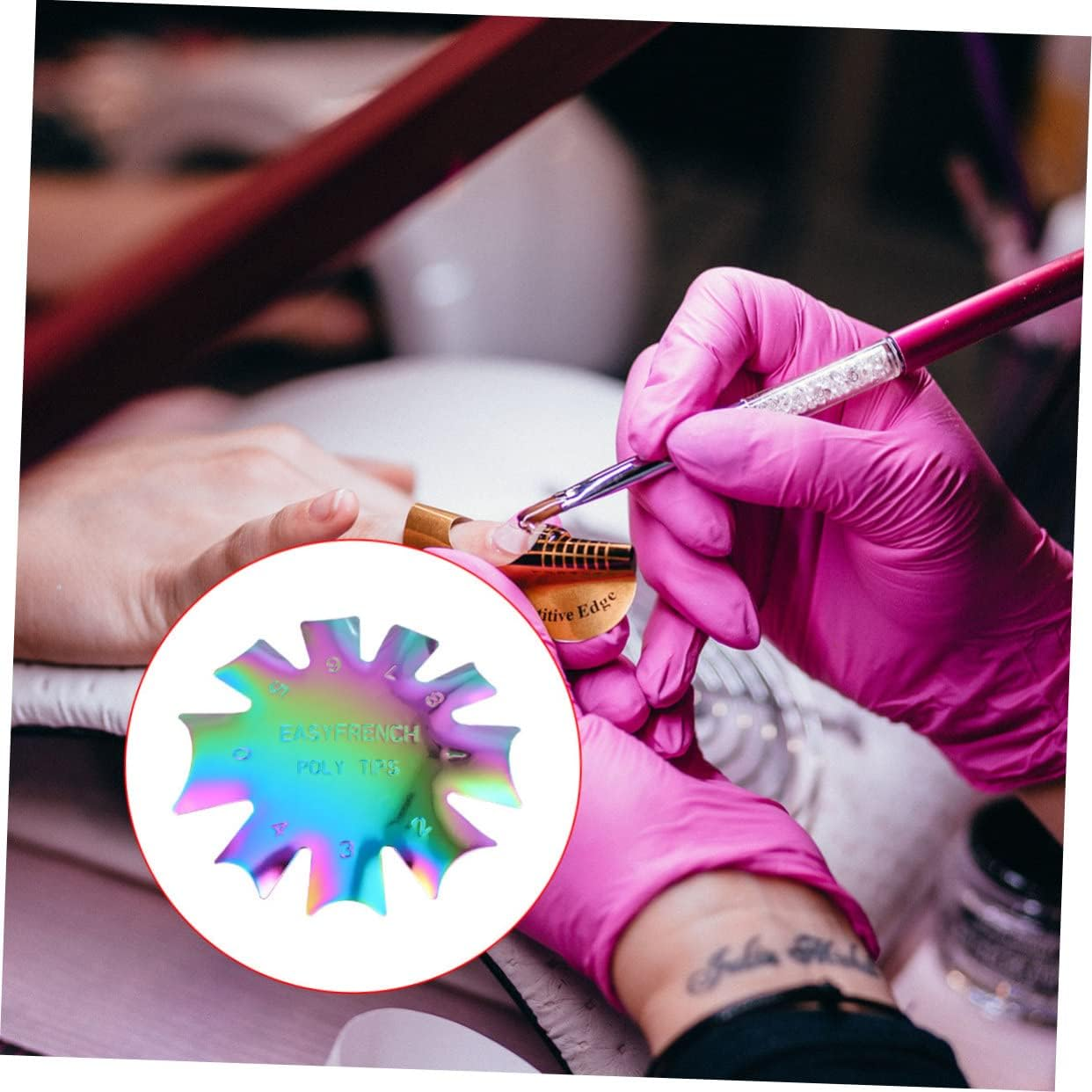 PACKOVE Nail Art Template Stainless Steel Nail Art Plate Pedicure Tools Kit for Women Girls