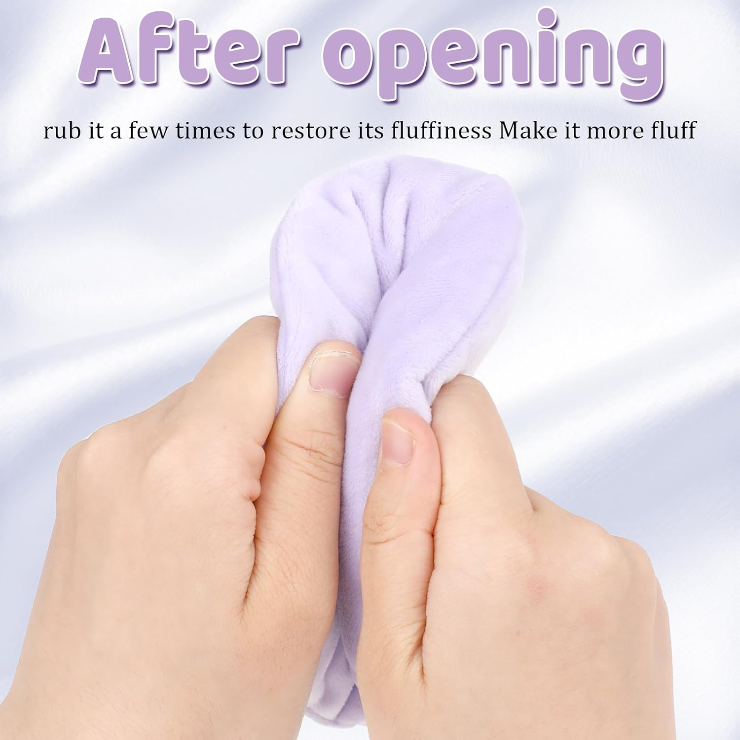 2Pcs Powder Puff, Makeup Sponges 5 Inch Cotton Super Soft Large Body Powder Puffs for Women Female for Face Cleaning Makeup Foundation Blending Gift for Girlfriend Wife（Light Purple） image number 2