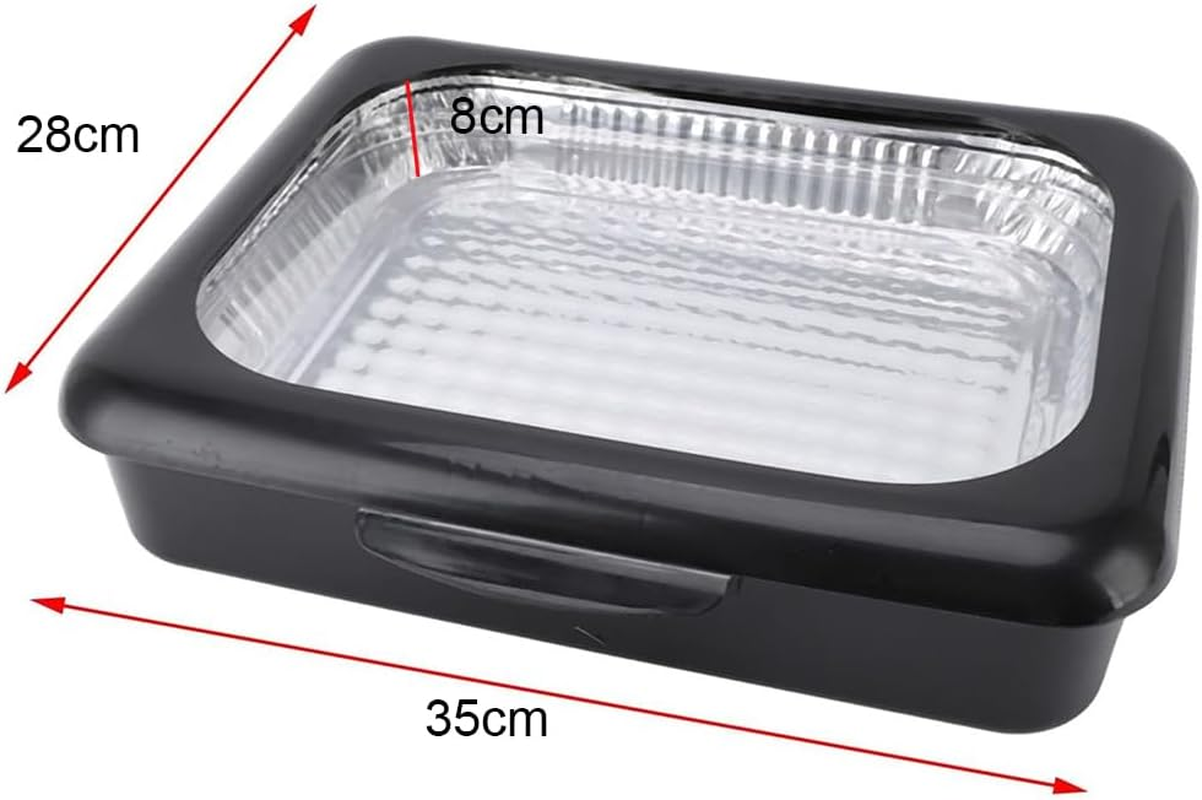 Foil Tray Holder Set, Serving Tray for Food, Dual Design with Removable Lid, Insulated Food Carrier, Stackable, Lightweight, Portable for Traveling, Picnic, Party, Camping image number 2