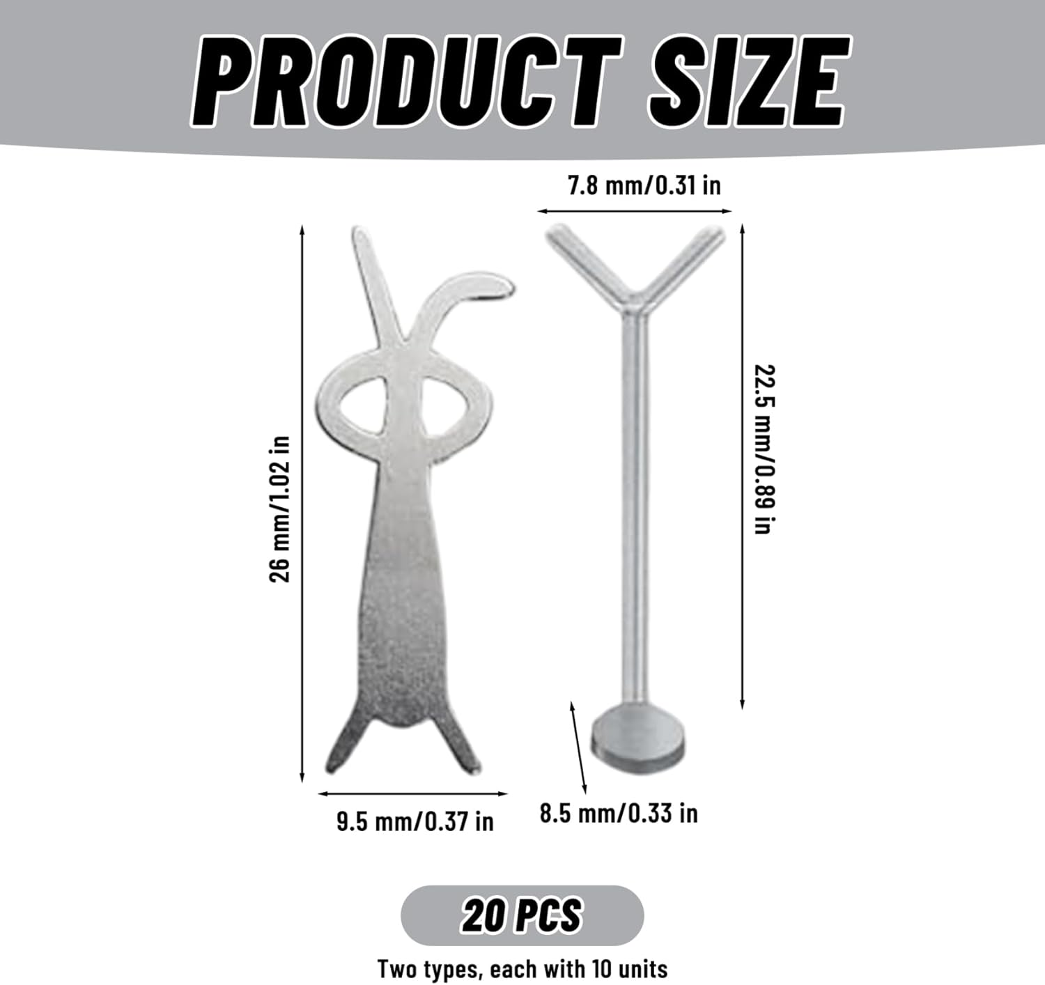 20Pcs Cateye Magnet for Nails, Heart & Rabbit & Bear Shape Metal Cat Eye Gel Nail Polish Magnet for DIY Manicure Kit, Home, Cat Eye Gel Nail Polish, Heart For image number 3