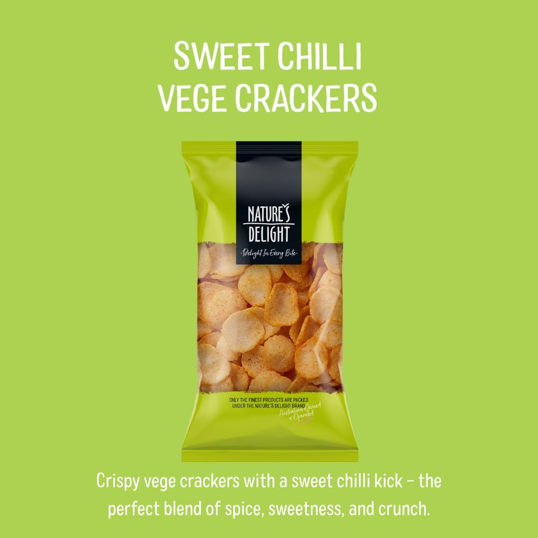 Natures Delight Vege Sweet Chilli and Lime Crackers 75 G image number 3