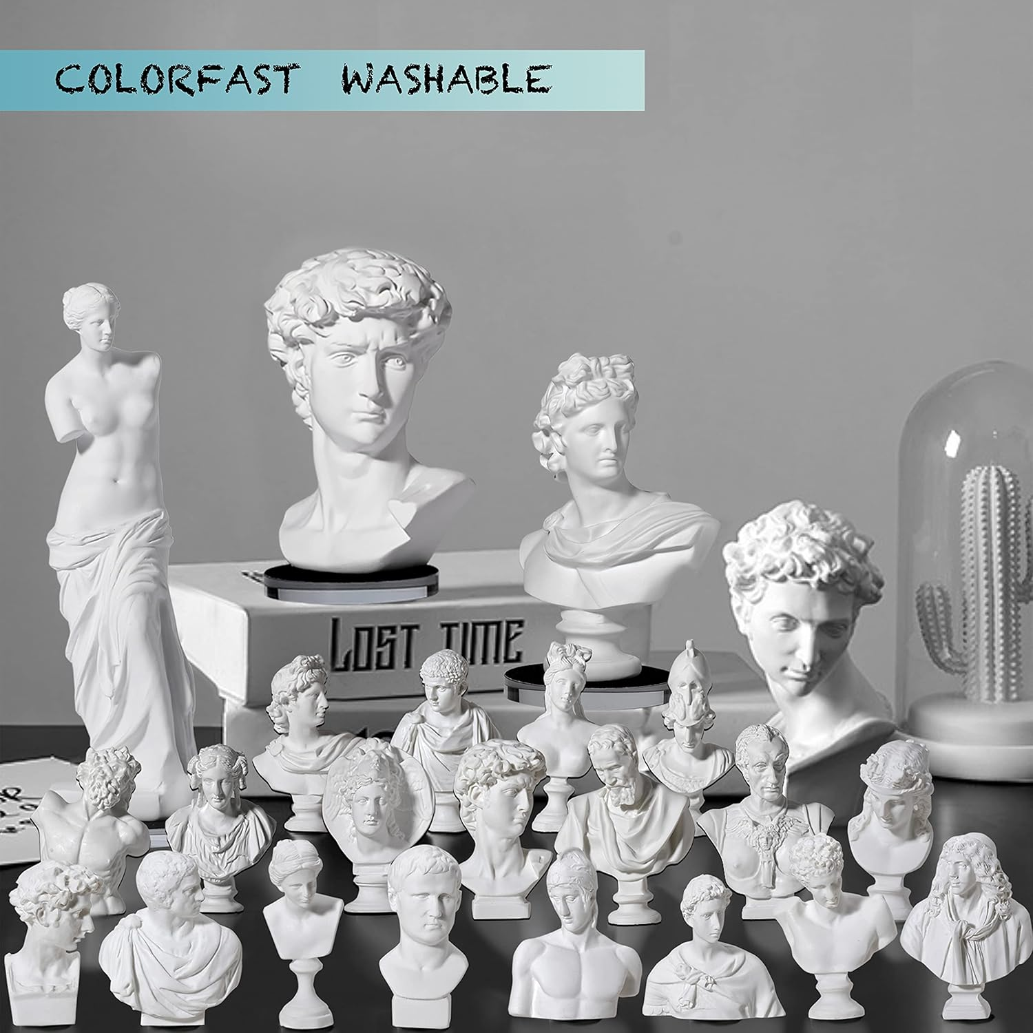 LAGOM HOUSE Ancient Greek Apollo Bust Statue - Roman God Goddess Home Decor (6 Inch) image number 2