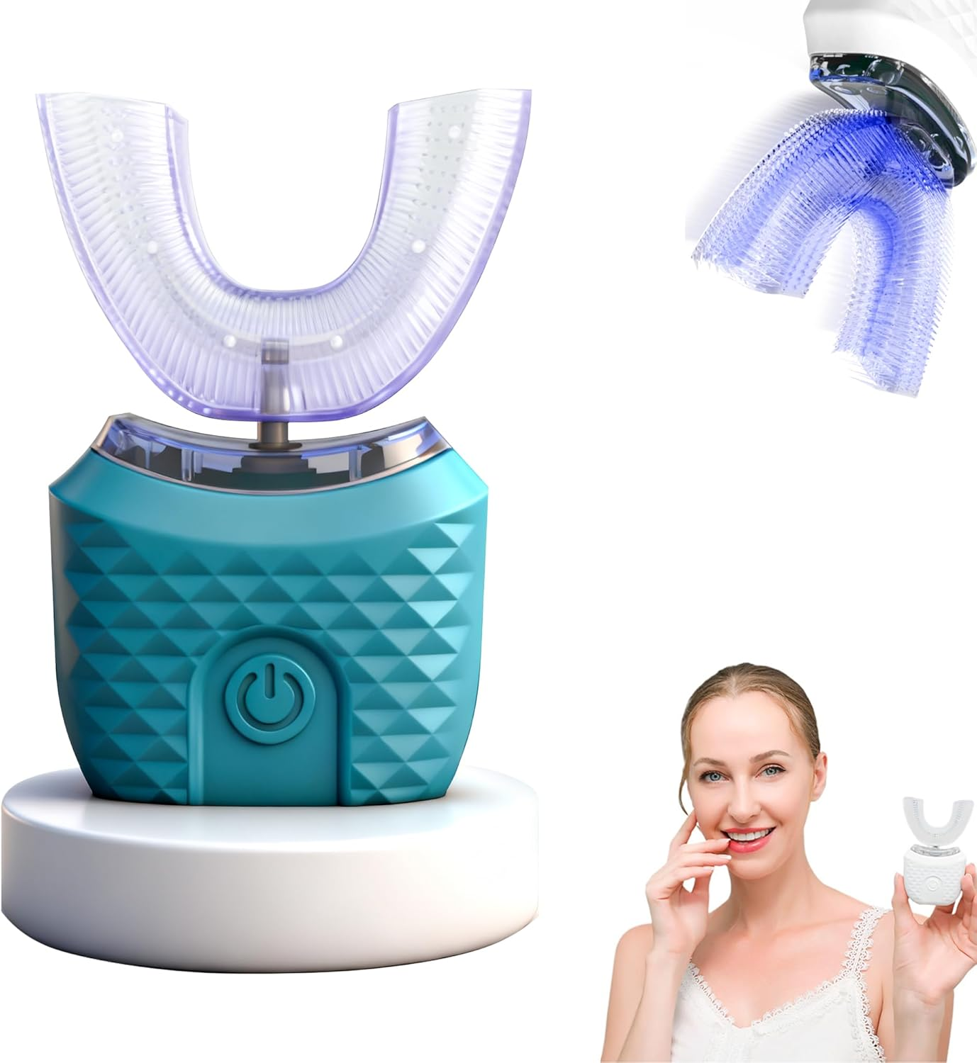 Scandinavian Smiles Toothbrush - 360&deg; Full Coverage Silicone Brush, Second Deep Cleaning, Gentle Gum Massage, Easy to Use (White)