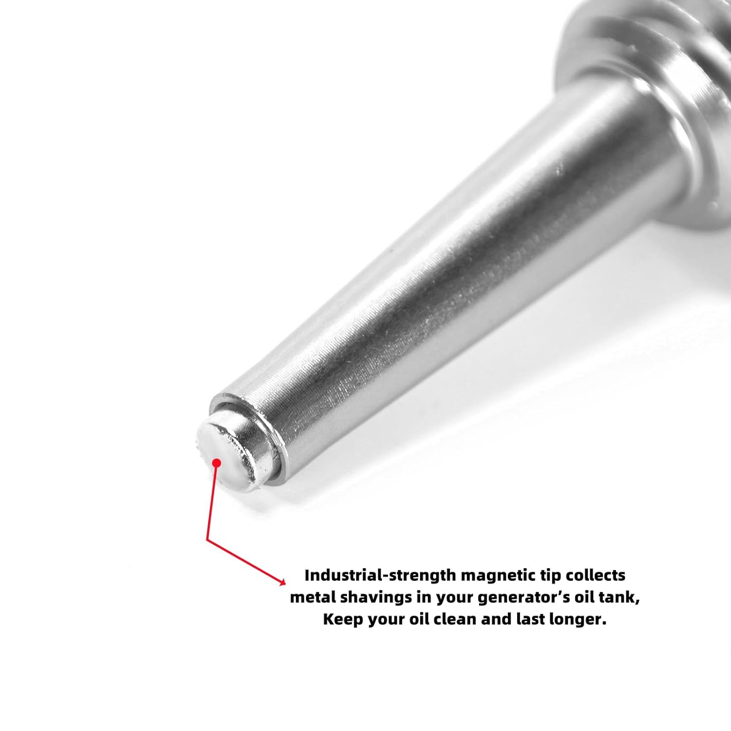 1Pcs 55201 Silver Magnetic Oil Dipstick M18-2.5 Thread with Washer Compatible with Yamaha Ef2000Is Ef1000Is,Compatible with Powerhorse 42411 - Red image number 5