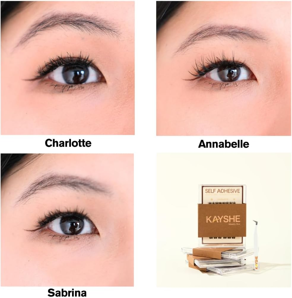 Self-Adhesive Glueless Press on Lash Clusters, No Glue Needed, Cluster Eyelash Extensions, Beginner Friendly, Individual Clusters, 24H Wear, Perfect Salon Look - Black image number 4