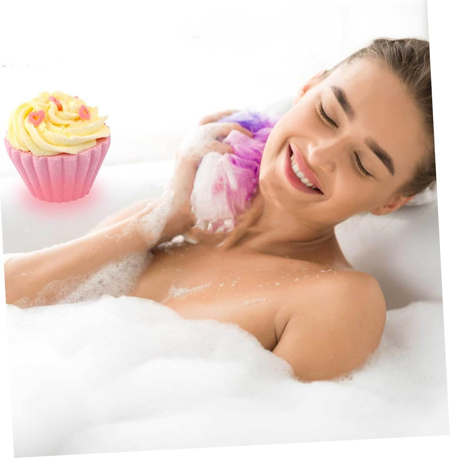 Outanaya 6Pcs Natural Creative Cake Shape Bath Salt for Spa Relaxation Aromatherapy Shower for Women and Boys and Girls Nourishing Fatigue image number 4