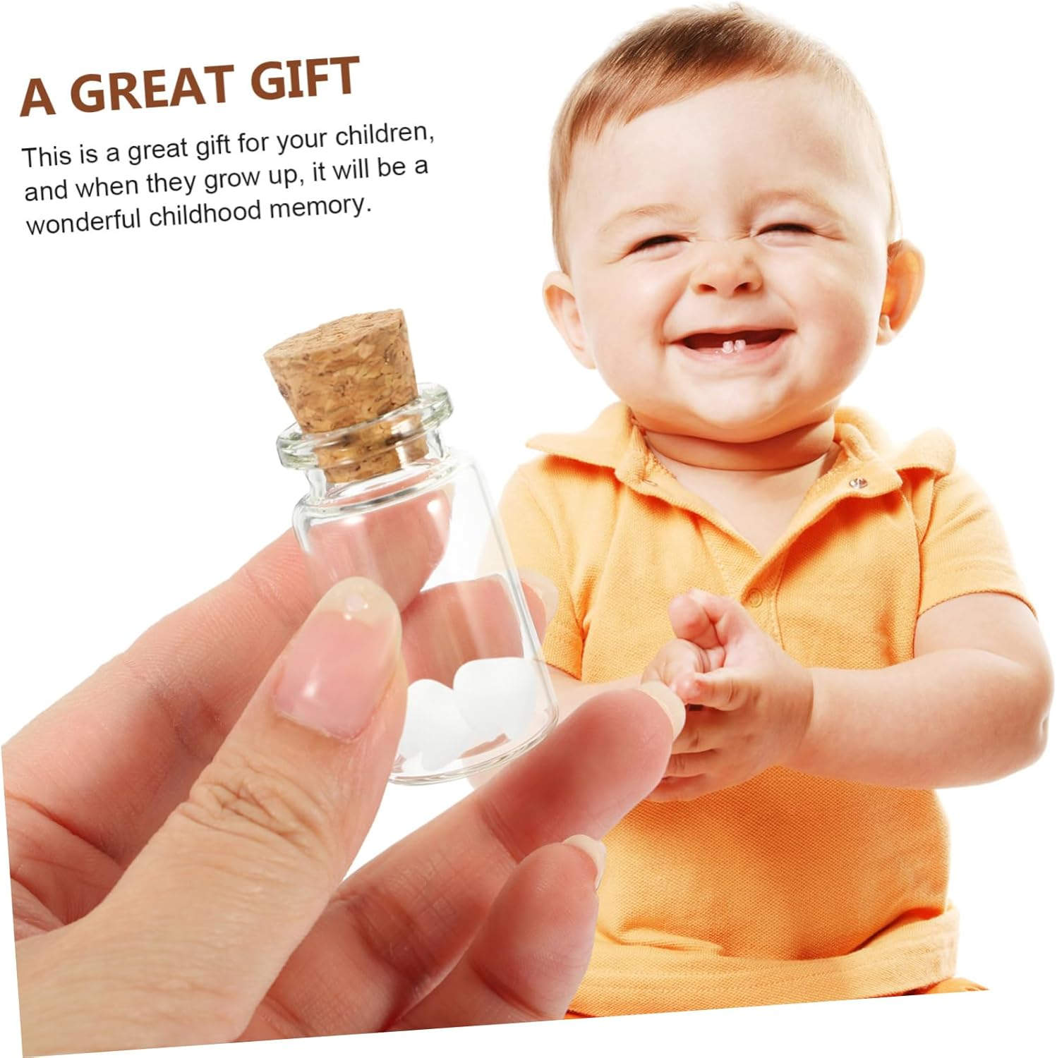 Lanugo Storage Bottle for Boys and Girls Diy Teeth Keepsake Holder Fetal Hair Saver Teeth Box Keepsake Box for Boy Shower Born Accessories Random Style image number 1