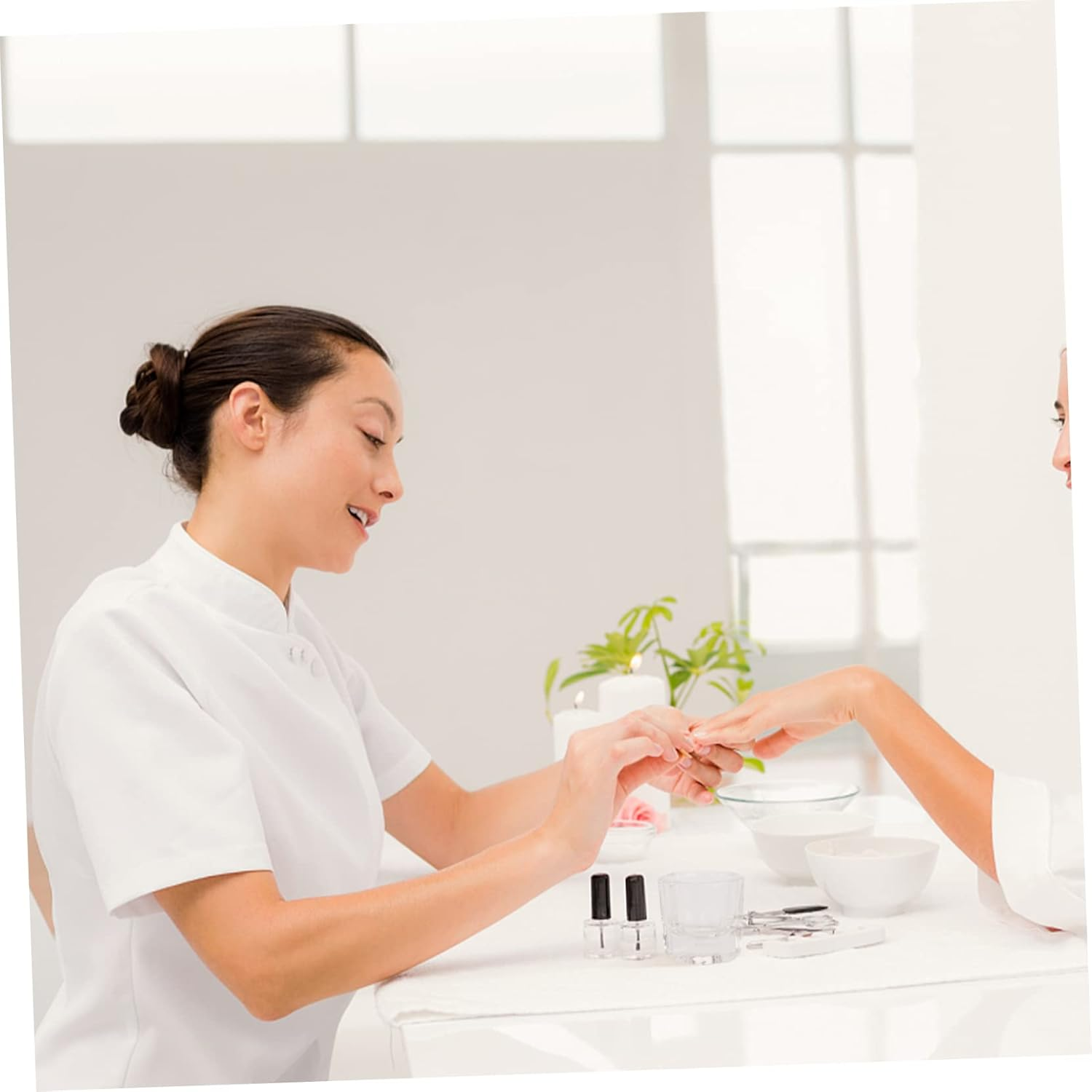 Garneck 2Pcs Manicure Glass Cups Liquid Tint Bowls Nail Styling Tools for Home and Salon Use Sturdy Crystal Design without Cover image number 4