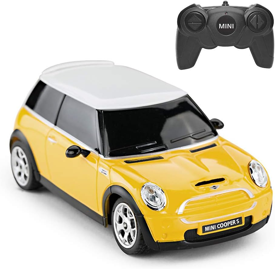 MINI Cooper RC CAR, RASTAR 1:24 BMW Mini Cooper S Remote Control Vehicle Toy Car for Kids, Yellow