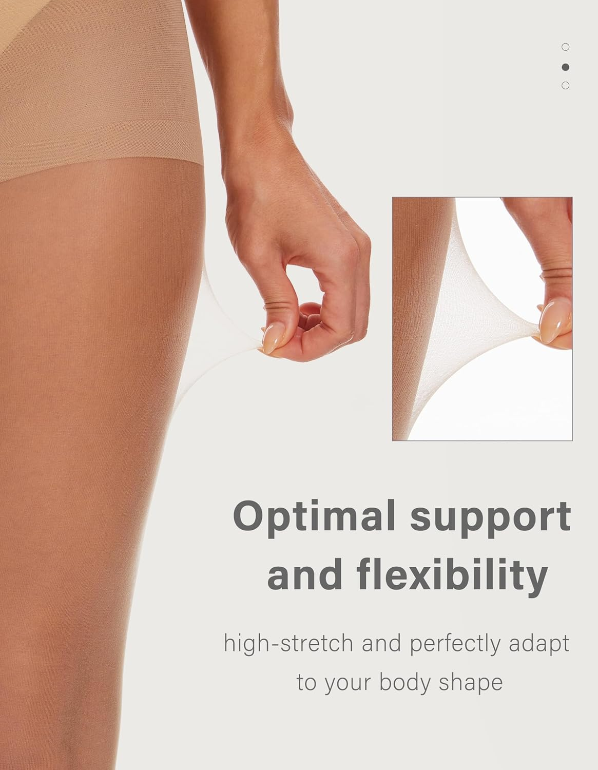 Cozywow 2 Pack Sheer Pantyhose for Women, Ultra Thin Control Top Tights, 20 Denier Hosiery Stockings with High Waist image number 2