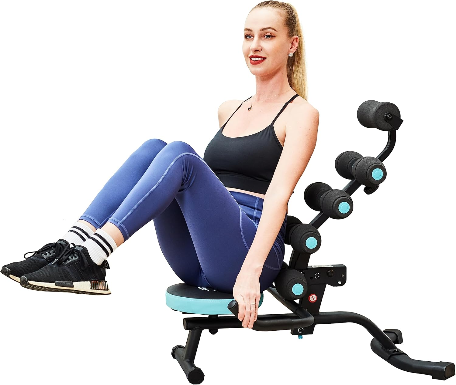 Leikefitness Exercise Twist Workout Chair with Foam Roller for Core & Abdominal Strength Training,Back Relax Back Stretching 360&deg; Rotating Seat image number 1