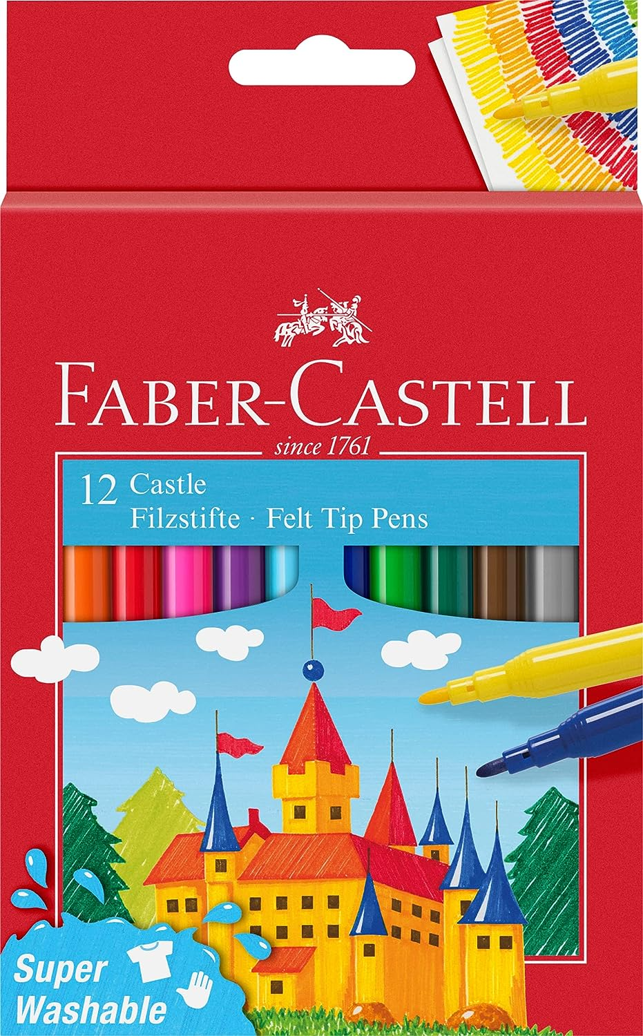 Faber-Castell Felt-Tip Colour Markers Assorted &ndash; Pack of 12 image number 2