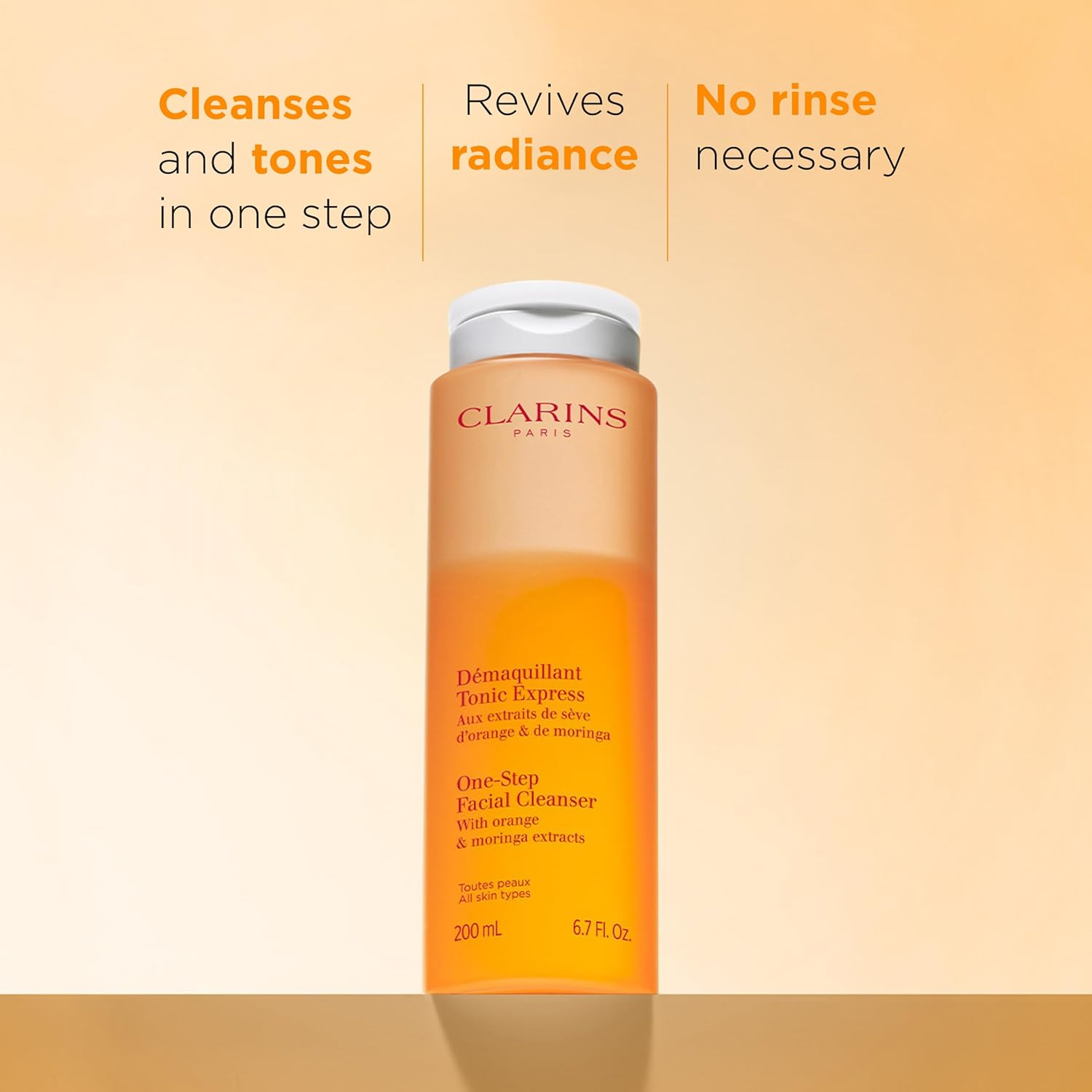 Clarins One Step Facial Cleanser with Orange Extract, 200Ml image number 4