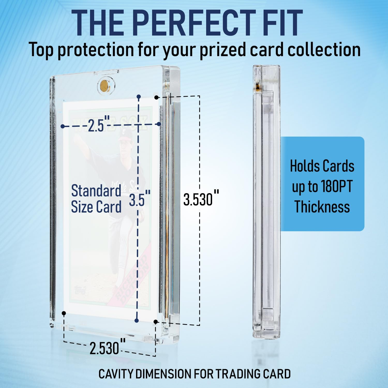 Premium 35PT - 360PT Magnetic Card Holder Case | Magnetic Trading Card Holder, Pro Sports, Football, Basketball, Baseball, MTG & TCG U-V Hard Protectors with Ultra Clear Design Display for Collectors. image number 6