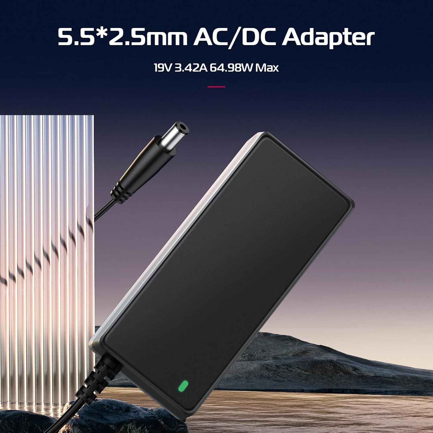 Ulanzi HT005 DC Aapter 19V/3.42A 64.98W Plug Adaptor Output for Ulanzi L023 40W Pro Portable Continuous Output Lighting image number 4