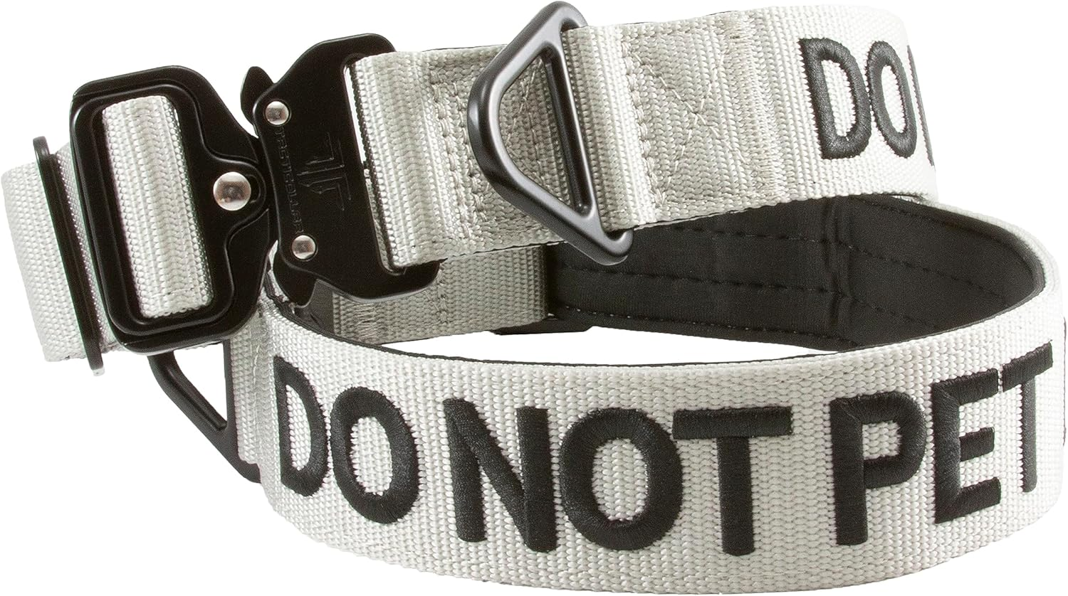 Tacticollar - DO NOT PET, 2 Inch Nylon Collar for Small, Medium and Large Dogs, Neoprene Padded Inside, Communicate Your Dogs Needs to Prevent Accidents (Black Medium)