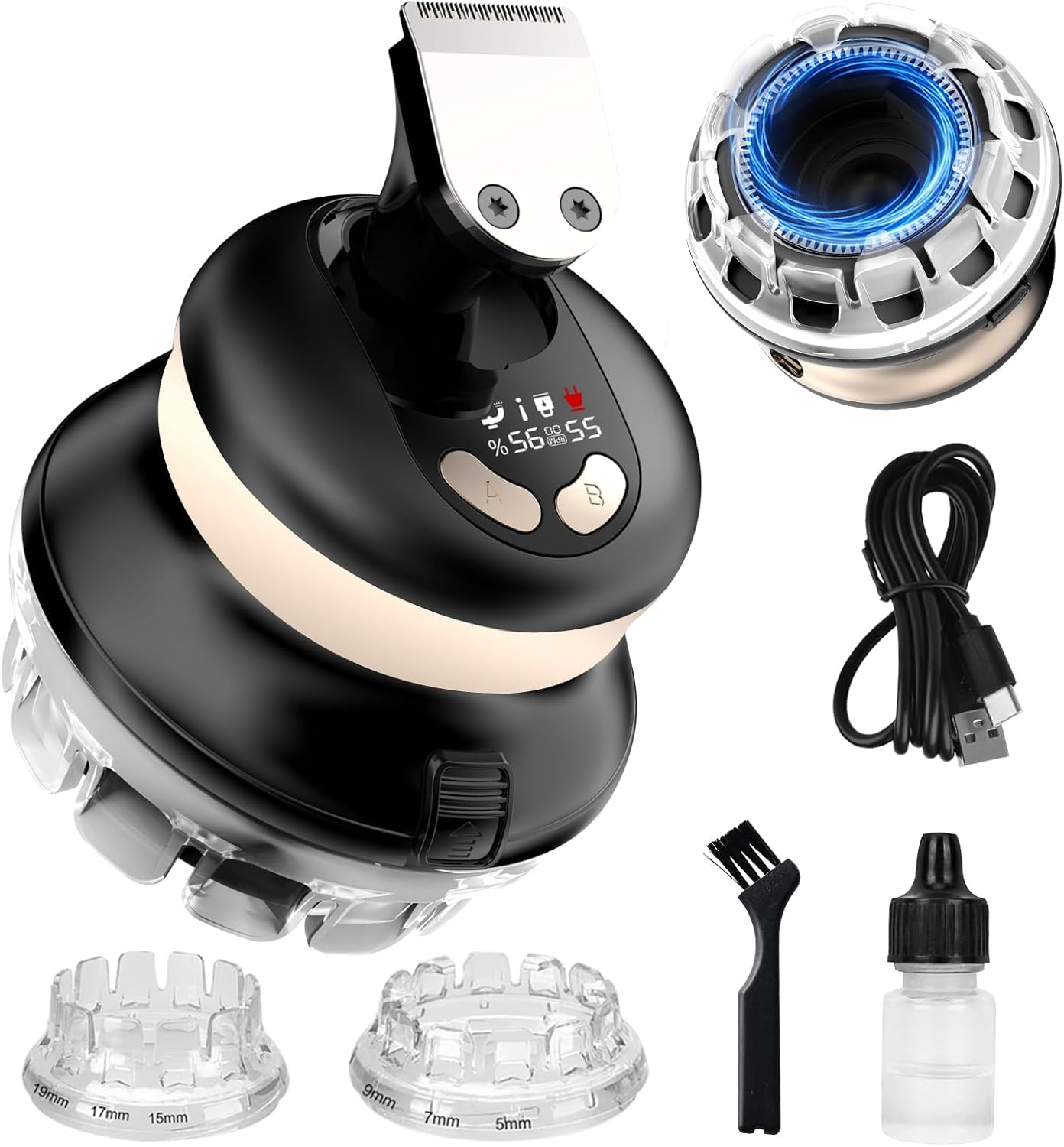 Cordless Self Hair Clippers for Men, Waterproof Electric Hair Trimmer for Short Hair, Easy Home Haircut Grooming Kit image number 5