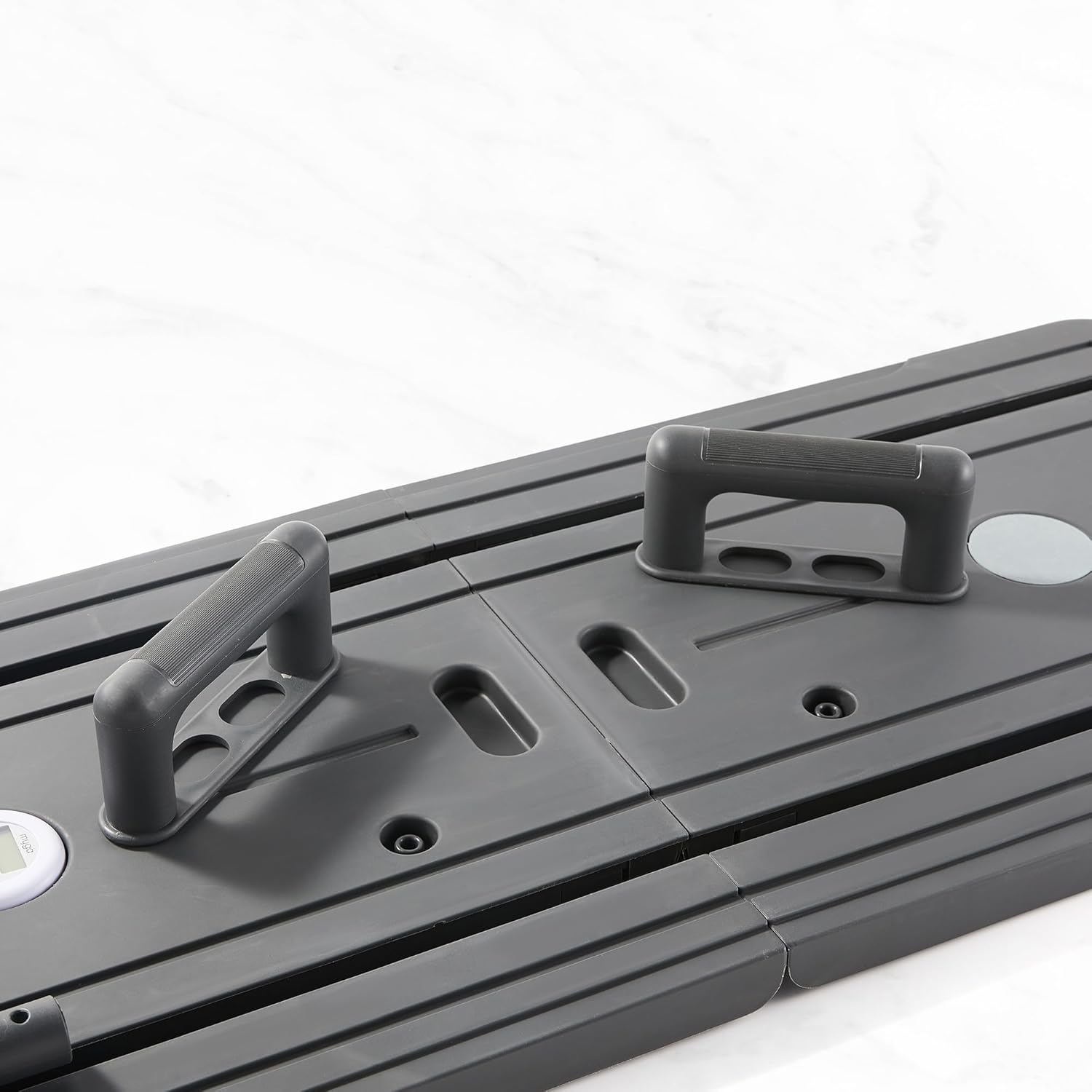 Myga Pilates Reformer Machine - Foldable Pilates Board with Rebound Ab Roller, Resistance Bands, Push up Bars & LED Counter for Full Body Workout - Multifunctional for Home, Gym & Travel - Pink image number 3