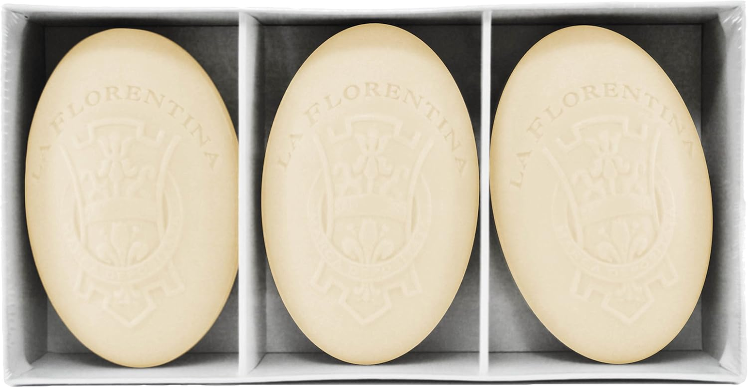 La Florentina:"Limone Lavanda" Bar Soaps, Lemon Lavender Scent,"Bellosguardo" Collection - Pack of 3 Soaps, 5.3 Ounces (150G) Each, Gift Box [ Italian Import ] image number 2