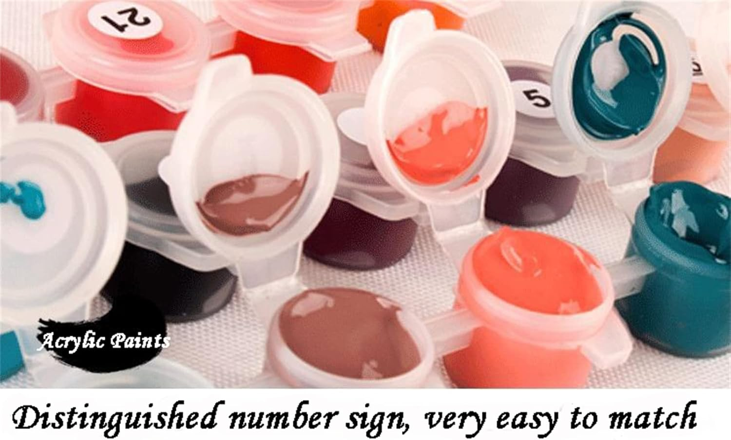 WOWDECOR Paint by Numbers Kits for Adults Kids, DIY Oil Painting - Greece House Flowers Seaside Landscape 16X20 Inch (Frameless)