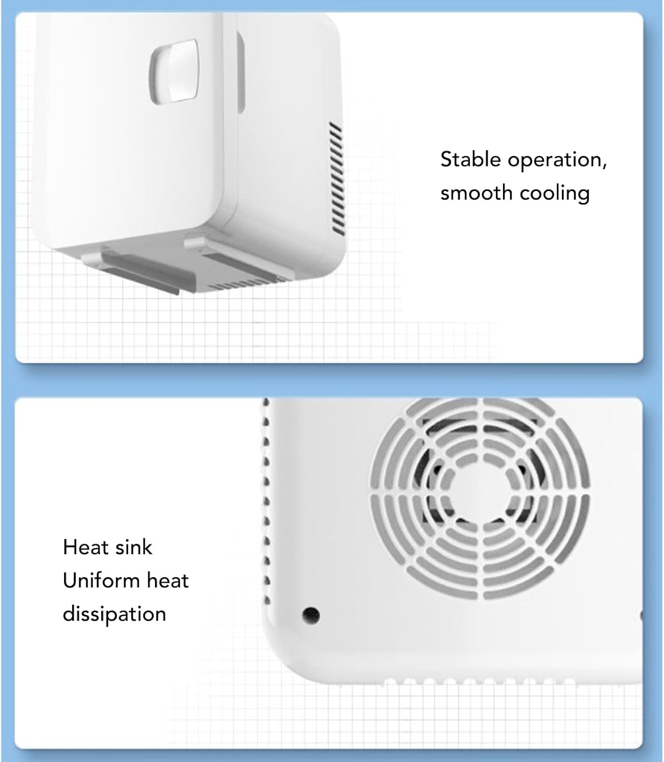 Portable Mini Fridge for Bedroom, 6L Thermoelectric Cooler and Warmer for Food Drinks Skincare Beauty Makeup, Personal Compact Refrigerators for Car Home Office Dorm College