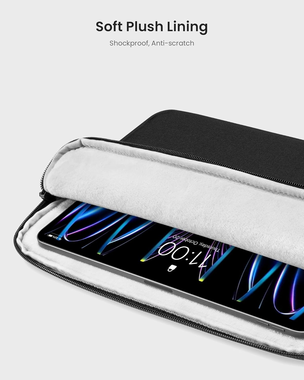 Tomtoc Slim Ipad Sleeve Bag for 2025 13-Inch Ipad Pro M5/M4, 13-Inch Ipad Air M3 & M2, 12.9-In Ipad Pro M2&M1 6Th/5Th with Magic Keyboard and Smart Keyboard Folio, 12.4-In Galaxy S10+/S9+ image number 4